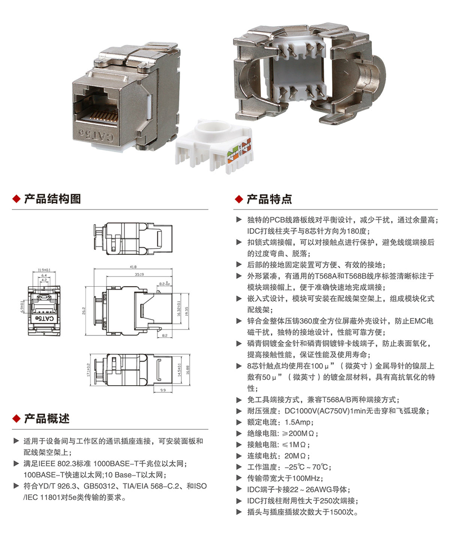 超五类屏蔽模块1